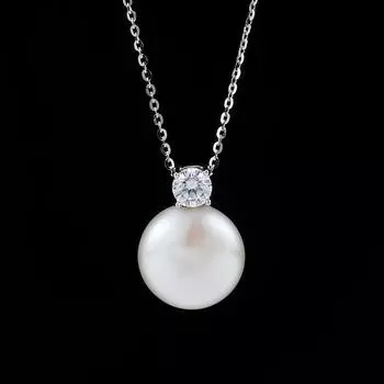 12-13 мм большие барочные пуговицы пресноводного жемчуга ожерелья с подвеской четыре когтя циркон ожерелья для женщин ювелирные изделия подарок