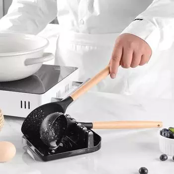 12/13 шт. кухонных принадлежностей с деревянной ручкой, силиконовый набор кухонных принадлежностей, силиконовая лопатка для выпечки, антипригарное покрытие для жарки, кухонные принадлежности