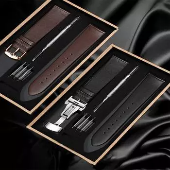 12 14 15 16 17 18 19 20 21 22 мм ремешок для часов из натуральной кожи черный коричневый ультратонкий мягкий гладкий зернистый аксессуар для мужчин и женщин 12mm