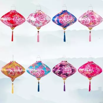 12/14 дюймов водонепроницаемые уличные фонари пион ретро вьетнамские фонари китайский стиль атласный шелковый дворцовый фонарь для домашнего балкона 12INCH