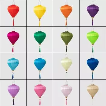 12/14-дюймовые уличные цветочные шелковые фонарики Япония Вьетнам Середина осени традиционный фонарь для новогодней свадебной вечеринки весенний декор 12INCH красный