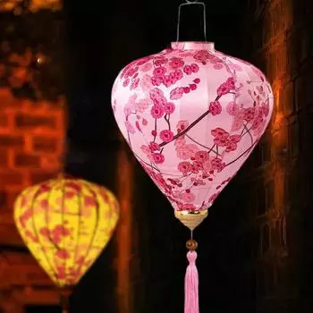 12/14 inch Ancient Style Silk Cloth Palace Lantern Retro Mid Autumn Chinese New Year Wedding Festival Party Decor Lanterns 12INCH