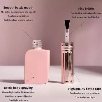 12/15 мл пустая стеклянная бутылочка для лака для ногтей пустая с крышкой кисточка косметические контейнеры стеклянные бутылочки для ногтей с кисточкой