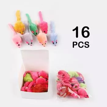 12/16/24 шт. игрушки для кошек с мышками и кошачьей мятой, креативные перьевые мыши, мягкие игрушки для кошек с кошачьей мятой, новинка, забавные домашние игрушки для обучения котят