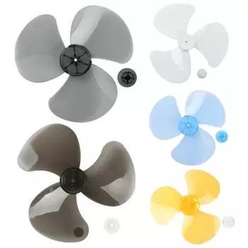 12/16-дюймовые легкие пластиковые лопасти вентилятора, бытовые малошумные лопасти вентилятора, общие аксессуары для стоячего вентилятора на пьедестале 12 Inch небесно-голубой