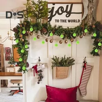 12/16 шт. пушистые рождественские шары, плюшевые искусственные меховые эльфийские шары, помпоны для рождественской елки, украшения для вечеринок 16pcs зелёный