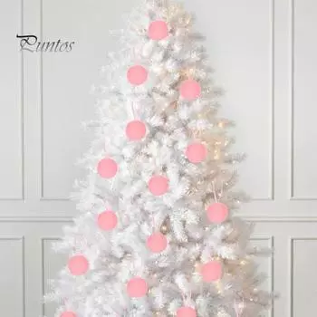 12/16 шт. пушистые рождественские шары, плюшевые искусственные меховые эльфийские шары, помпоны для рождественской елки, украшения для вечеринок 16pcs зелёный