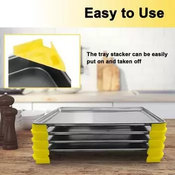 12/16 шт. Укладчик лотков для Harvest Right Freeze Dryer Trays Укладчик противней Stack Clamps для ресторанов Home Kitchens Hotels 12pcs жёлтый