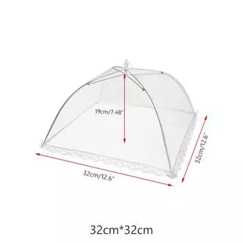 12-17 Pop-Up Food Umbrella Cover Net Mesh Picnic BBQ Party Anti Mosquito Fly 32x32cm