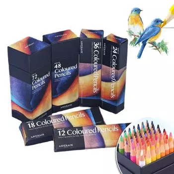 12/18/24/36/48/72 Цвета Масляные Цветные Карандаши Шестигранные Деревянные Ручки Набор Художник Живопись Рисование Эскиз Искусство Дизайн Студенческие Принадлежности 12 Colors