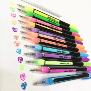 12/18/24/36 цветов, блестящие гелевые ручки, набор блестящих гелевых ручек для взрослых, книжки-раскраски, рукоделие, рисование 12 colors