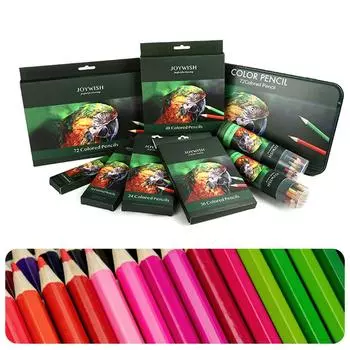 12/18/24/36 Цветов Масляные Цветные Карандаши Шестигранные Деревянные Ручки Набор Рисунков Эскизов Художественный Дизайн Студенческие Принадлежности 12 Colors