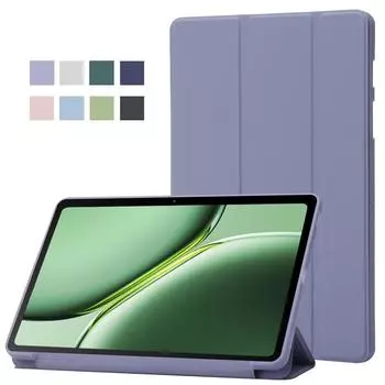 12,1-дюймовый складной мягкий чехол-подставка из искусственной кожи для планшета Oneplus Pad 2 Oneplus Pad Pro 2024, ультратонкий противоударный защитный чехол For Oneplus Pad Pro темно-синий