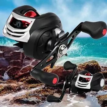 12+1ББ 6.3:1 катушка для приманки с магнитным тормозом, левая и правая рыболовная катушка для ловли окуня, форели и лосося left