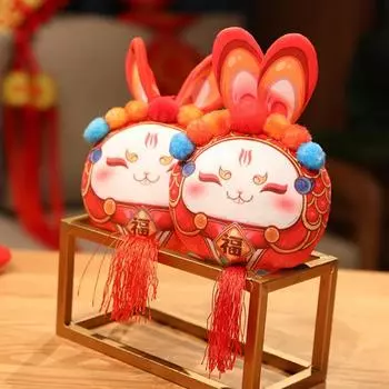 12/20cm Fashion Lovely Soft Rabbit Plush Toy Stuffed Cartoon Doll Pendant Car Decoration 12cm красный