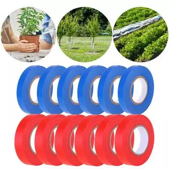 12/20pcs Plant Branch Tie Tape with 1 Box Staple Tying Binding Tie Tape Plant Tying Machine Tape Tool for Garden Plant Vine Tie