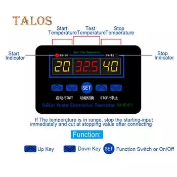 12/220 В 10 А электронный цифровой регулятор температуры термостат переключатель электроника 220V