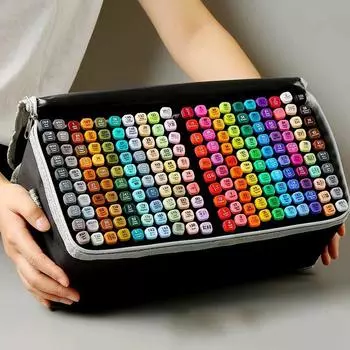 12/24/30/80 цветные маркеры манга маркеры для рисования ручка на спиртовой основе эскиз фломастер жирная двойная кисть ручка товары для рукоделия 12 Colors чёрный