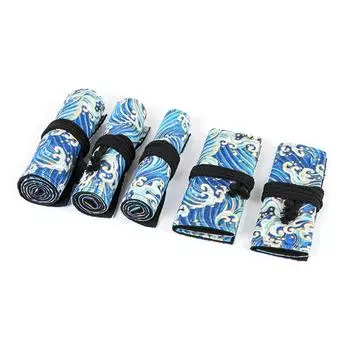 12/24/36/48/72 отверстия Холщовый рулонный пенал для карандашей, занавеска для ручек, чехол для косметики 12 holes