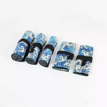 12/24/36/48/72 отверстия канцелярские принадлежности сумка для ручек холст сумка для хранения макияж оберточная бумага ручка занавес чехол пенал 12 holes