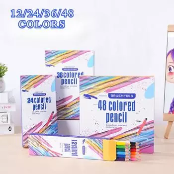 12/24/36/48 цветов масляный карандаш для художника профессиональный набор цветных карандашей для рисования эскизов для детей студентов рисование школьные принадлежности для рисования 12 Colors