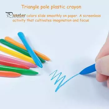 12/24/36 шт. цветных мелков для малышей, моющиеся треугольные мелки для детей от 4 до 8 лет, безопасный набор для раскрашивания для малышей 12pcs