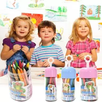 12/24/36 шт. Мелки яркие, цветные, моющиеся, с эргономичной ручкой, мелки для мелкой моторики, удобные для удержания, большие мелки 12 colours