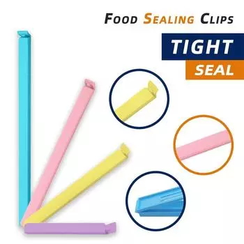 12/24/36 шт. Пластиковые зажимы для запечатывания пакетов, пластиковые переносные кухонные сумки для хранения, эластичные пряжки, зажим для пакетов