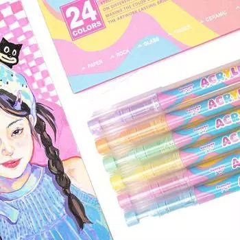 12/24 цвета маркер с жидкой основой, водонепроницаемая ручка, мягкая кисточка, перо для стекла, камня, металла, стекла, художественные принадлежности, канцелярские принадлежности 12 colors