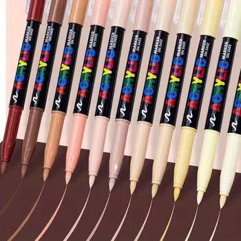 12/24 цвета, мягкий акриловый маркер телесного цвета, водостойкий, самодельный маркер для рисования граффити вручную 12colors