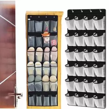 12/24 карманный органайзер для обуви, подставка, сумка, настенный держатель для обуви, подвешиваемый над дверью за шкафом, сумка для хранения органайзера