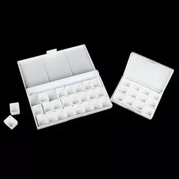 12/24 сетки акварельной палитры, пустая палитра, лоток для красок + 12/24 маленьких коробочки 80x60x16mm
