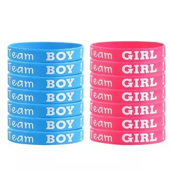 12/24 шт., браслеты для мальчиков и девочек, силиконовые браслеты, идеи для вечеринок по случаю рождения ребенка, аксессуары для украшения детского душа 12pcs