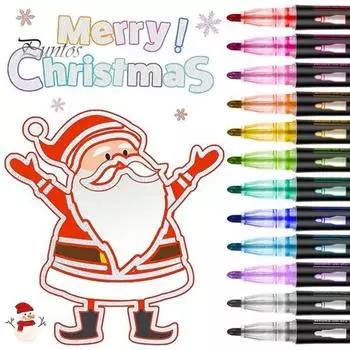 12/24 шт., двухлинейные контурные ручки, сделай сам, яркие цветные блестящие контурные маркеры для поделок, открыток, украшений 24PCS