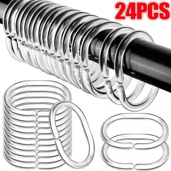12/24 шт прозрачные кольца для душевой занавески крючки для ванной пластиковые направляющие для штанги вешалка бытовые товары для ванной комнаты сменные крючки