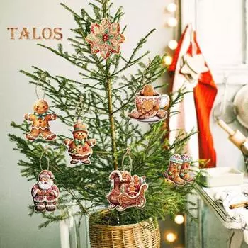 12/24 шт. Рождественские подвески, украшения для окон и автомобилей, елка, мультяшный Санта, много форм, праздничный подарок, многоцелевой зимний декор, шарм 12pcs