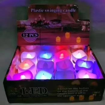 12/24 шт. жуткий призрак тыква Хэллоуин светодиодный реквизит ужасов домашний бар украшение свеча перезаряжаемая светящаяся лампа вечеринка