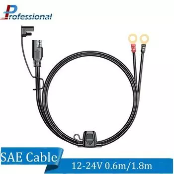 12-24 В 18AWG SAE 2-контактный быстроразъемный к O-образному кольцу клеммный жгут соединительный шнур соединительный кабель для зарядного устройства/обслуживающего устройства аккумулятора