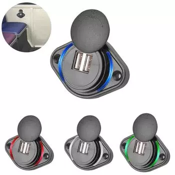 12-24 В 3,1 А двойной USB адаптер для автомобильного зарядного устройства, водонепроницаемая розетка для зарядки автомобиля, лодки, мотоцикла, кемпера, каравана