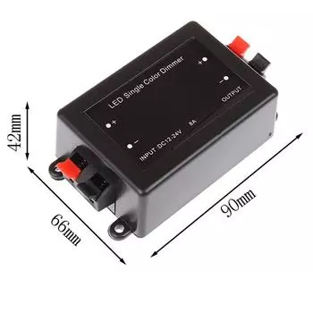 12/24 В 8 А одноцветный 3-кнопочный светодиодный беспроводной диммер-контроллер + радиочастотный пульт дистанционного управления