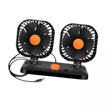 12/24 В автоматический вентилятор охлаждения с двойной головкой, простая установка, тихая электрическая циркуляция воздуха для автофургона