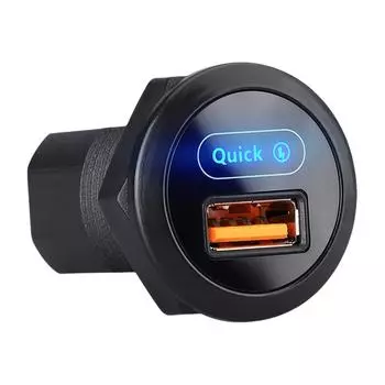 12-24 В автомобильное зарядное устройство USB для быстрой зарядки QC3.0 RV Bus USB-панель мобильное зарядное устройство со светодиодной подсветкой для транспортных средств, лодок, внедорожников, автобусов, грузовиков, караванов