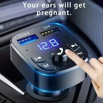 12-24 В автомобильный Bluetooth FM-передатчик 87,5-108 МГц аудио автомобильный MP3-плеер 5 В выход USB автомобильная быстрая зарядка электронные аксессуары чёрный