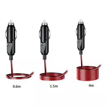 12/24 В автомобильный прикуриватель, штекер с кабелем питания 4 м, автомобильный прикуриватель, штекер 20 А, предохранитель со светодиодным индикатором