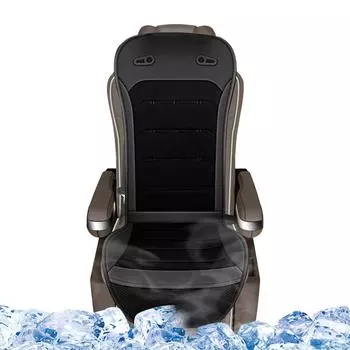 12/24 В автомобильный салонный коврик для сиденья, охлаждающая подушка, коврик для электрического сиденья автомобиля, дышащие чехлы для автомобильных сидений, подушки для автомобиля, грузовика, автофургона, внедорожника leather&Four Seasons коричневый