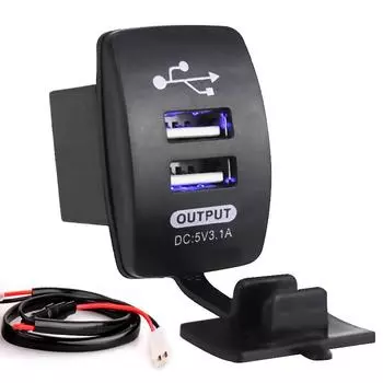 12-24 В двойной USB автомобильный мотоцикл зарядное устройство 5 В 3.1A универсальный автомобильный зарядное устройство для автомобиля мотоцикла электромобиля квадроцикла лодки красный