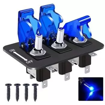 12-24 В панель переключателей для гоночного автомобиля, стартер, кнопка зажигания, свет, тумблер, 20 А, предохранитель, аксессуары для лодок, грузовиков, прицепов, автофургонов красный