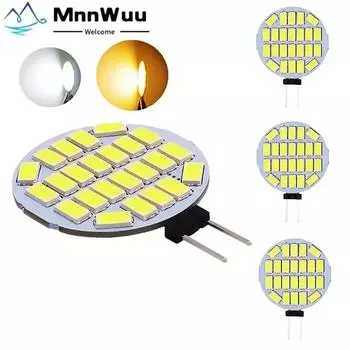 12-24 В переменного/постоянного тока G4 светодиодные лампы 3 Вт Освещение для автофургонов заменяет галогенную лампу 25 Вт 350LM 24 светодиода 5730 SMD Без мерцания Капот Лодочный светильник 3000K warmwhite
