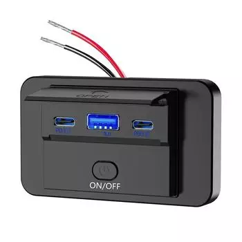 12-24 В USB автомобильная зарядная розетка Dual PD + USB 3.0 быстрая зарядная панель розетка для автомобиля мотоцикла автофургона грузовика аксессуары CHINA