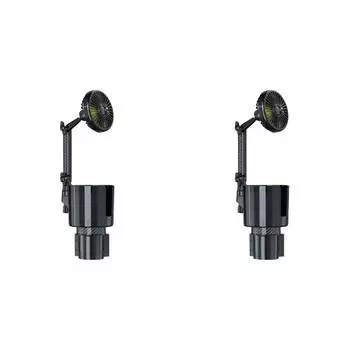 12/24V 2 in 1 Car Fan Light with Cup Holder Light 3 Speed for SUV (Single Head)